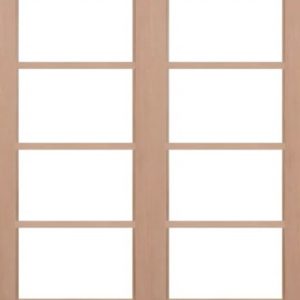 External Hemlock Pattern 70 Pair Un-glazed (No Glass) Un-finished - MB